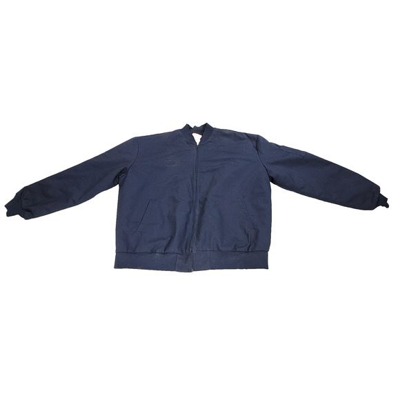 Vintage Cintas Mechanic Jacket Mens XXL Navy Bomber Quilted Lined Aircraft Y2k - Picture 1 of 15